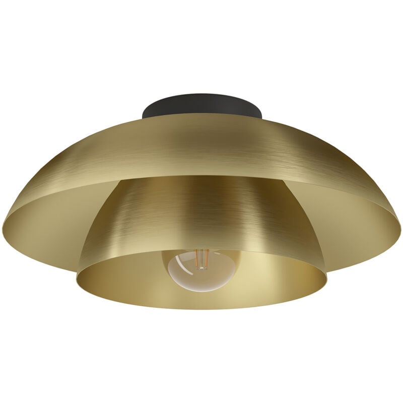 foto del prodotto plafoniera moderna cenciara acciaio nero 1 luce e27