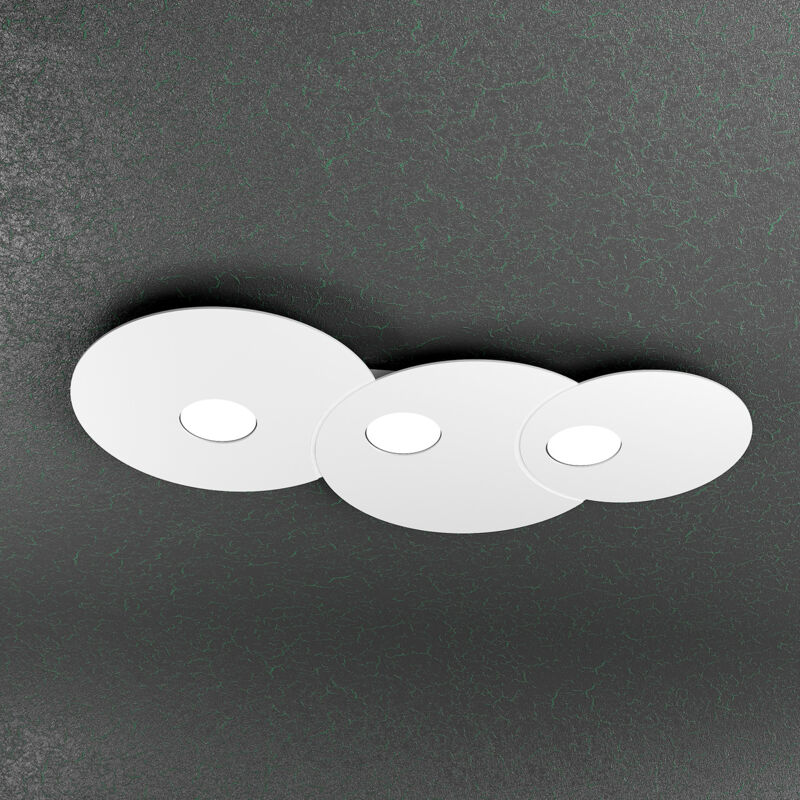 foto del prodotto plafoniera moderna cloud metallo bianco 3 luci gx53