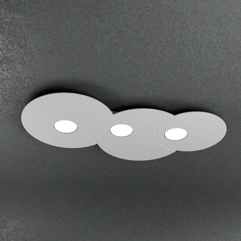 foto del prodotto plafoniera moderna cloud metallo grigio 3 luci gx53