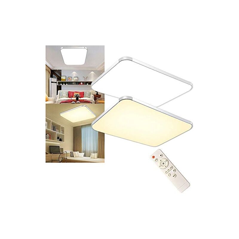 foto del prodotto plafoniera moderna dimmerabile a pannello led 72w plafoniera con telecomando plafoniere camera da letto soggiorno cucina 72w dimmerabile naizy