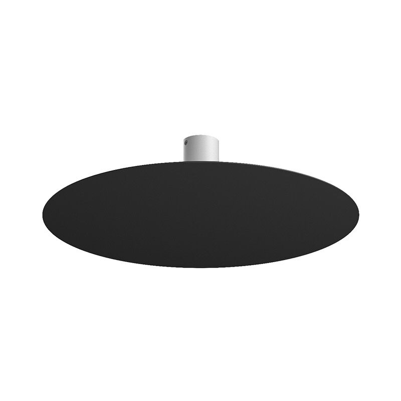 foto del prodotto plafoniera moderna disk metallo nero 7 luci gx53