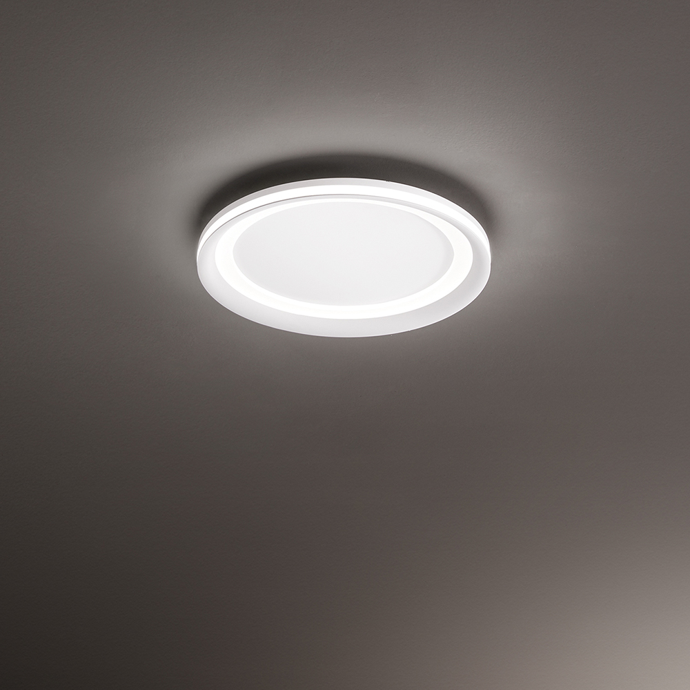 foto del prodotto plafoniera moderna edge alluminio bianco acrilico led 38w 3000k