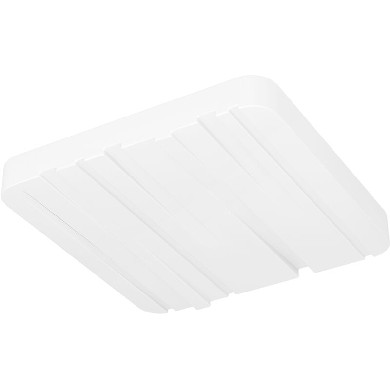 foto del prodotto plafoniera moderna ferentino acciaio bianco luce led integrato 10w