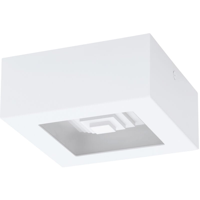 foto del prodotto plafoniera moderna ferreros acciaio bianco 1 luce led integrato 6,3w