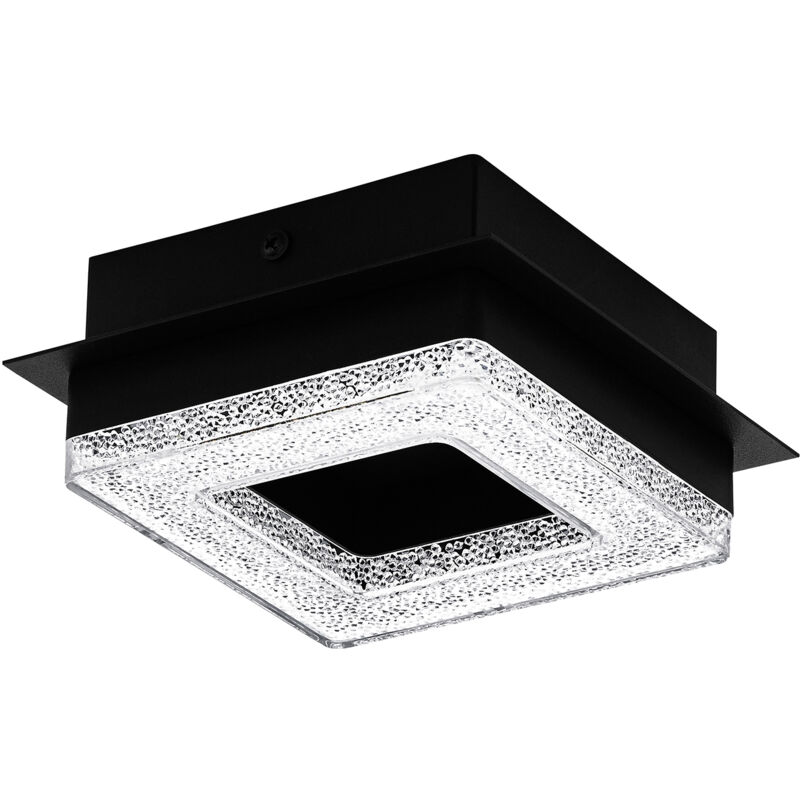 foto del prodotto plafoniera moderna fradelo 1 acciaio nero 1 luce led integrato 3,2w