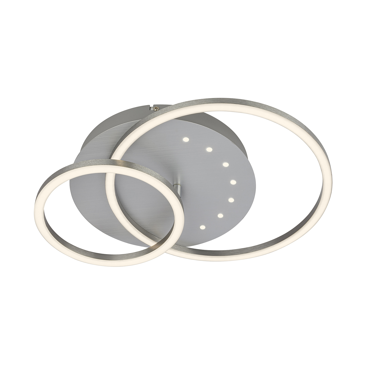 foto del prodotto plafoniera moderna frame dot metallo argento led integrato 24w 3000k