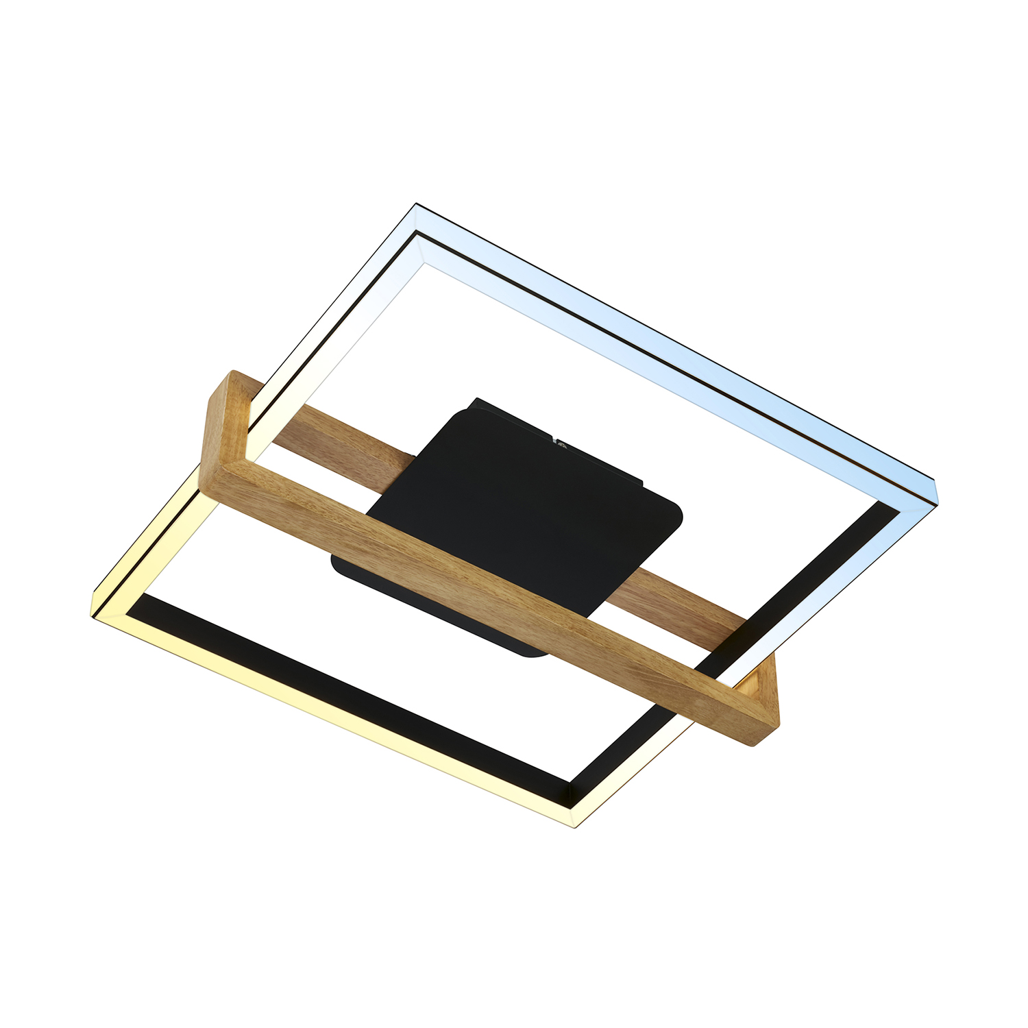 foto del prodotto plafoniera moderna frame nested metallo nero led integrato 34w da 2700 a 6500k