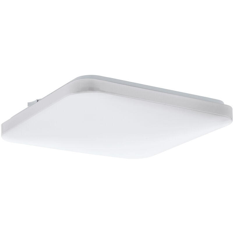 foto del prodotto plafoniera moderna frania acciaio bianco luce led 14,6w