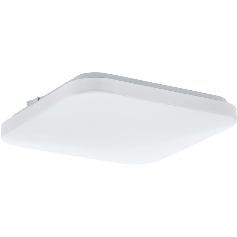 foto del prodotto plafoniera moderna frania acciaio bianco luce led integrato 10w