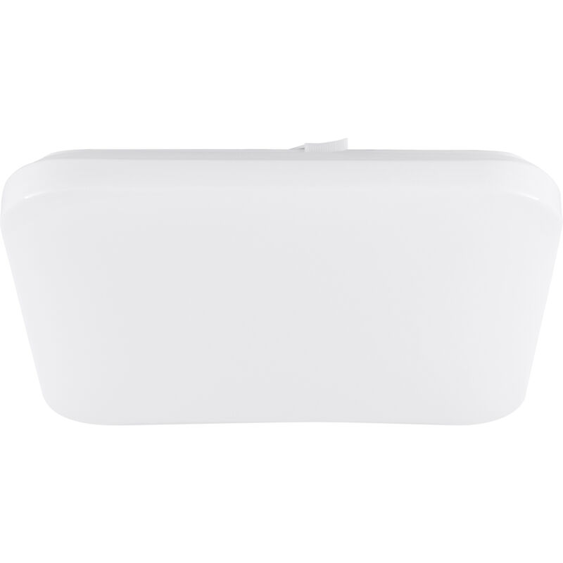 foto del prodotto plafoniera moderna frania acciaio bianco luce led integrato 14,6w