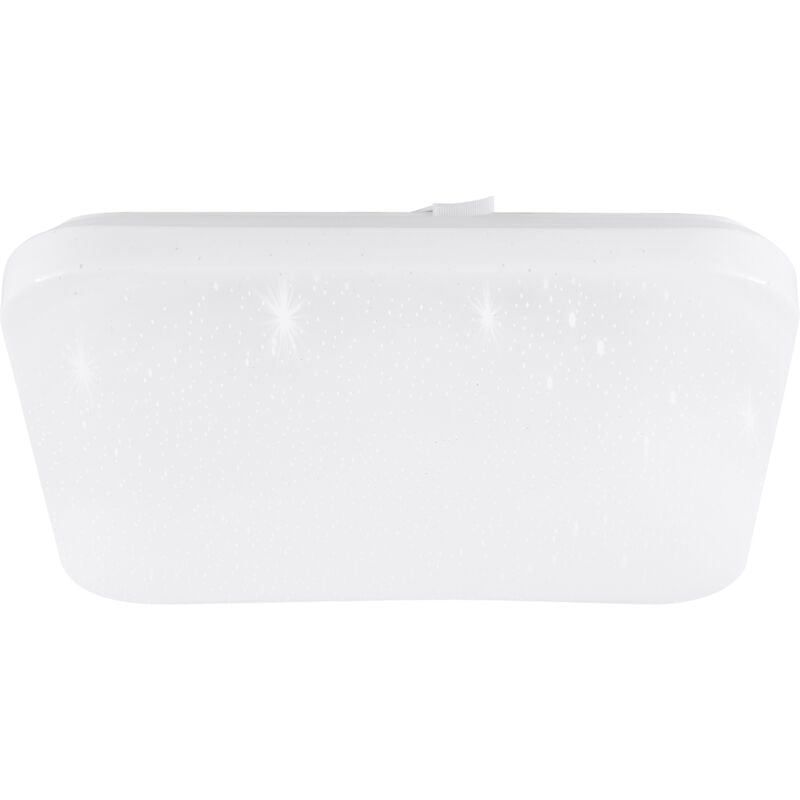 foto del prodotto plafoniera moderna frania s acciaio bianco luce led integrato 14,6w