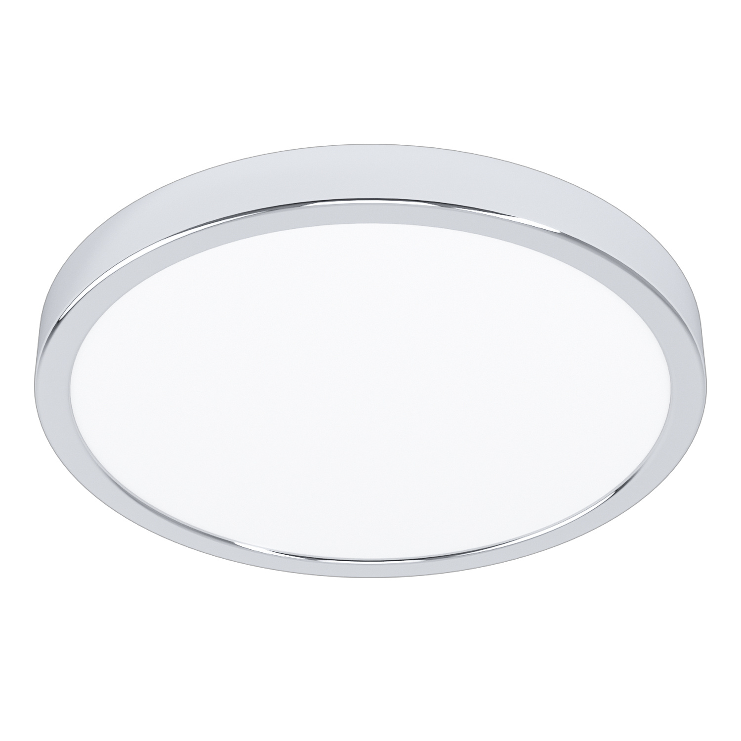 foto del prodotto plafoniera moderna fueva 5 acciaio cromo led integrato 20,5w 3000k ip44