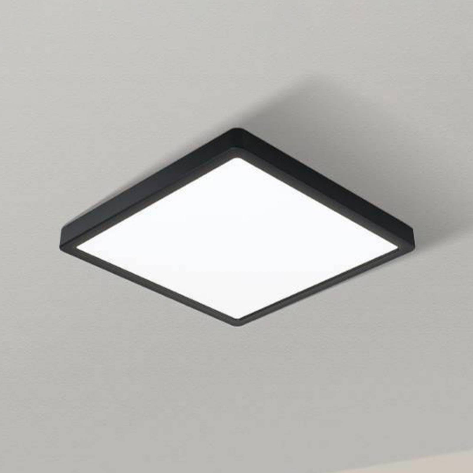 foto del prodotto plafoniera moderna fueva 5 in acciaio nero led integrato 17w 4000k ip20