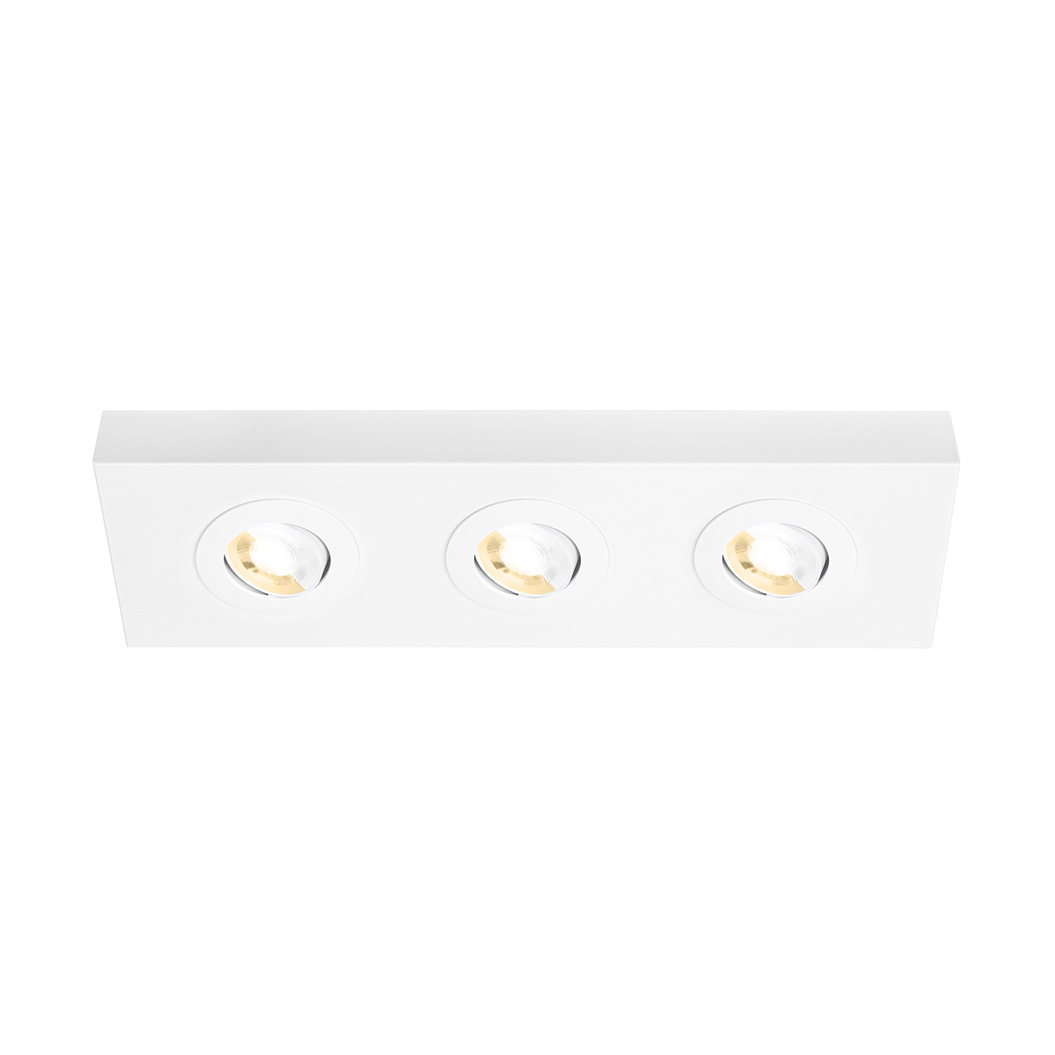 foto del prodotto plafoniera moderna hoka metallo bianco 3 led integrato 4w da 2700 a 4000k