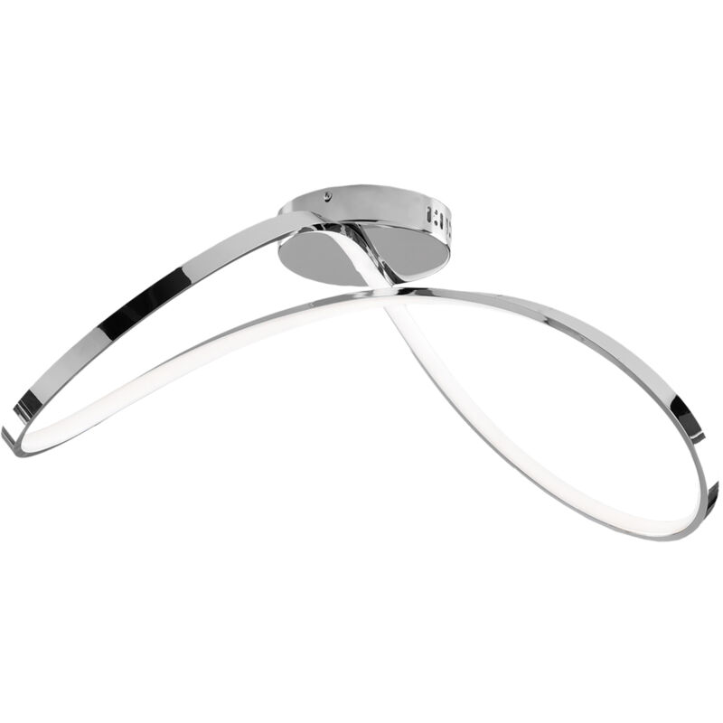 foto del prodotto plafoniera moderna infinity luce led integrata metallo e alluminio cromo