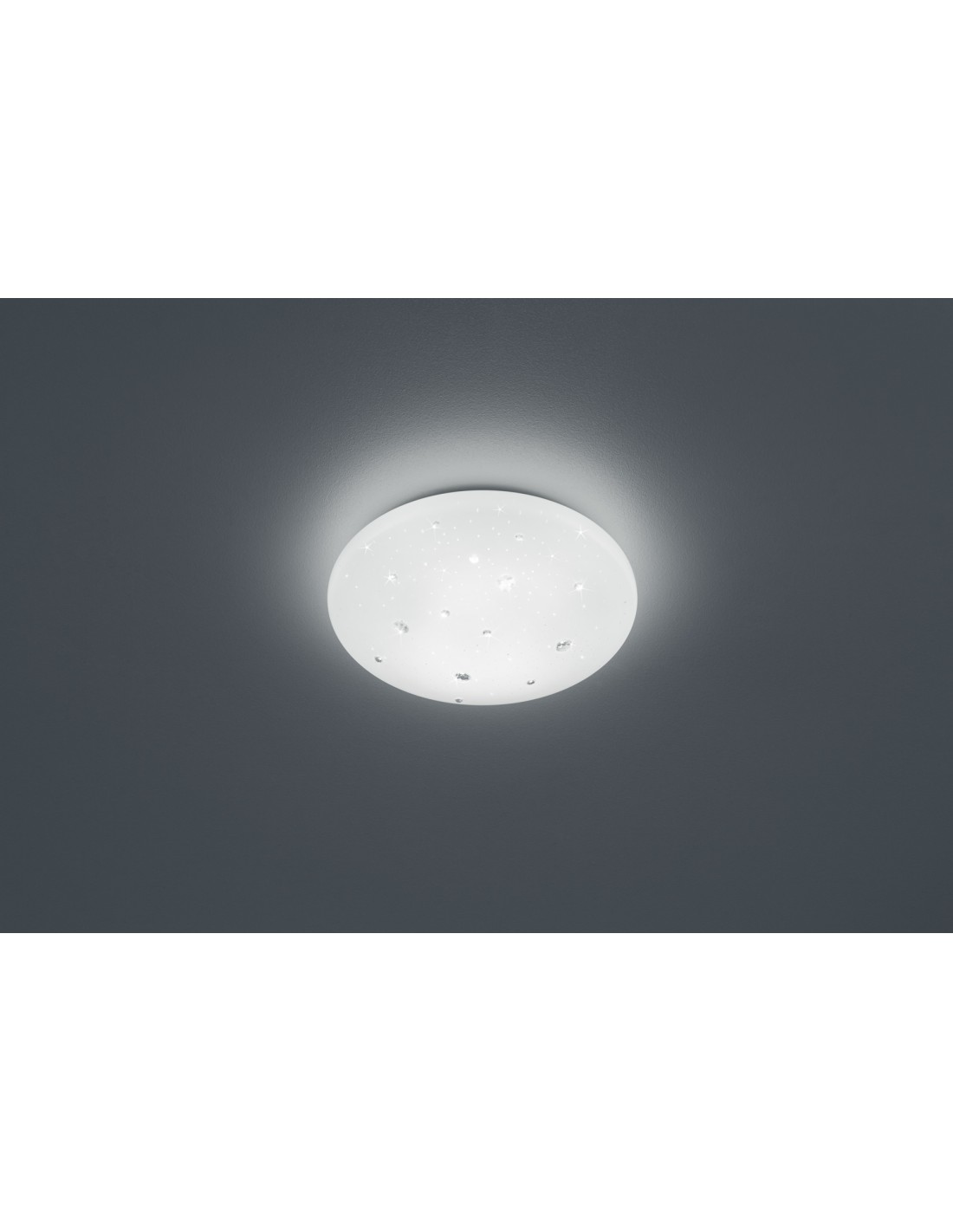 foto del prodotto plafoniera moderna ip44 led dimmerabile achat 27 cm bianco trio lighting