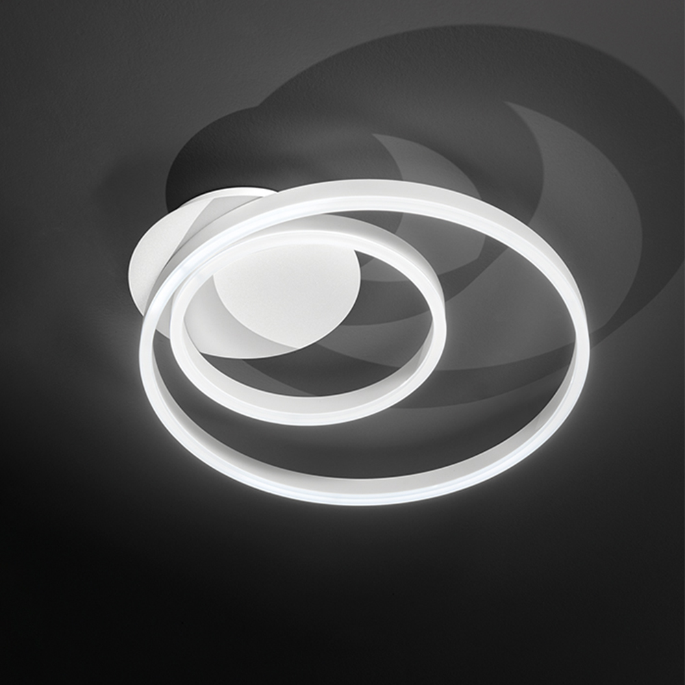 foto del prodotto plafoniera moderna kirko metallo bianco acrilico led 42w cct 3000 4000 6000k