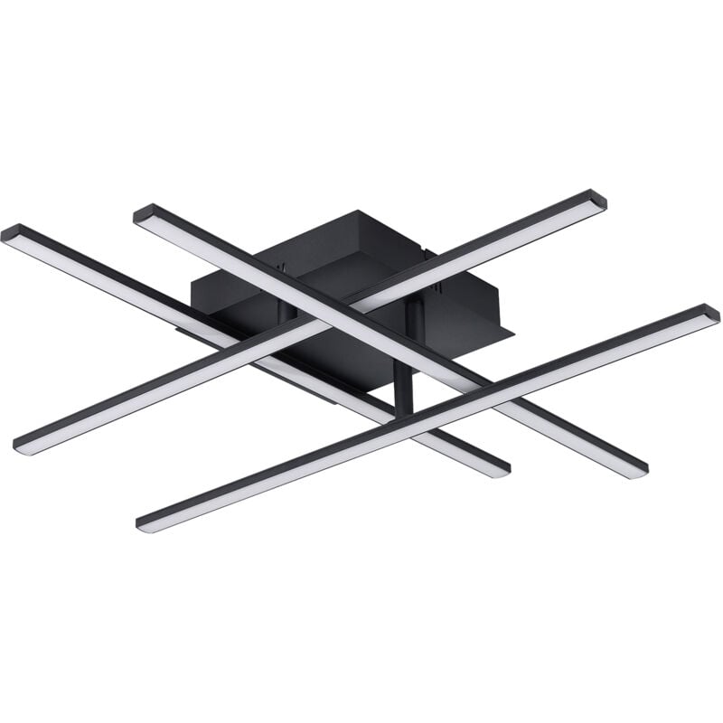 foto del prodotto plafoniera moderna lasana 3 acciaio nero 4 luci led integrato 5,3w