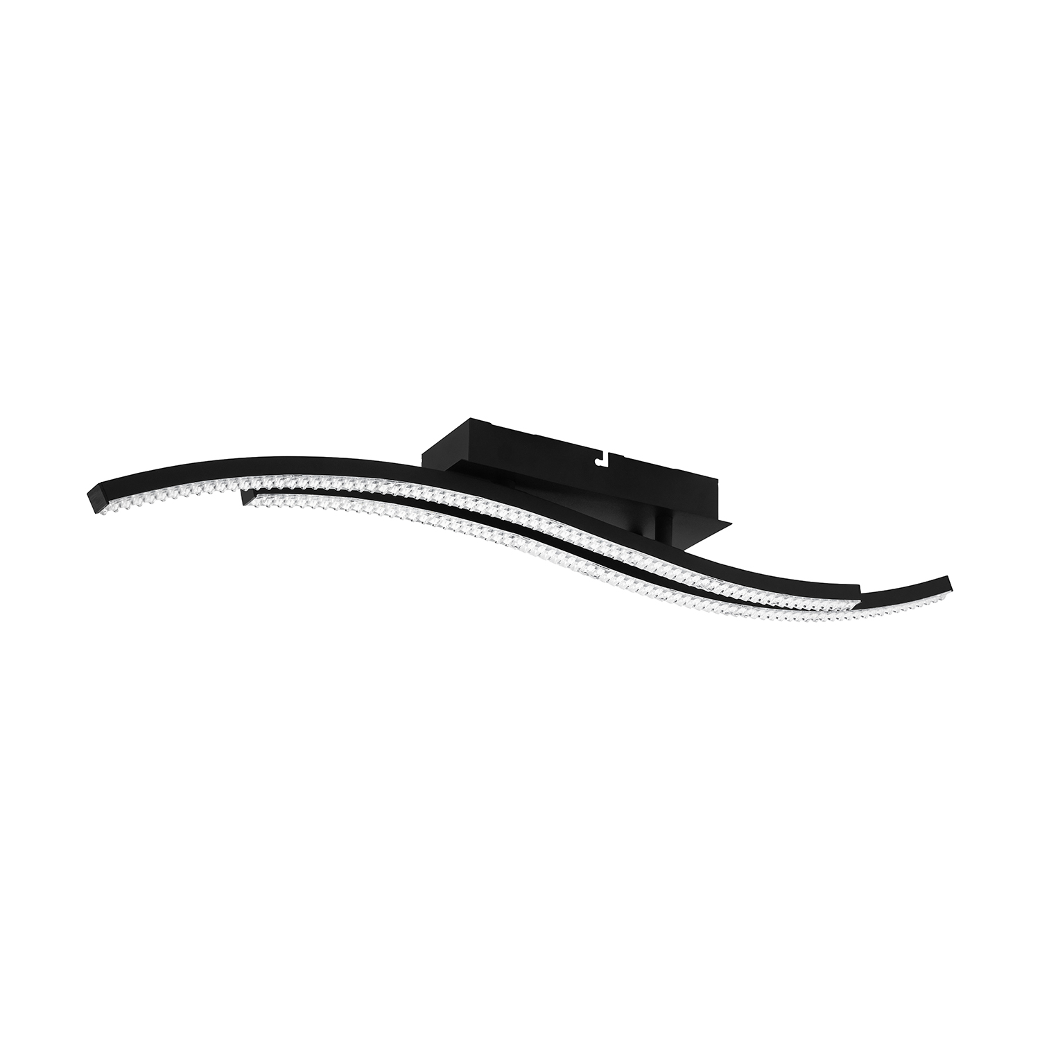 foto del prodotto plafoniera moderna lejias acciaio nero luce led integrato 21,5w