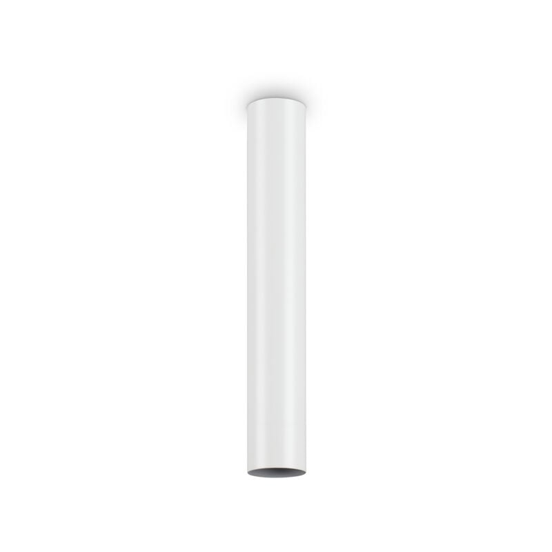 foto del prodotto plafoniera moderna look metallo bianco 1 luce 7w 3000k luce calda h40cm