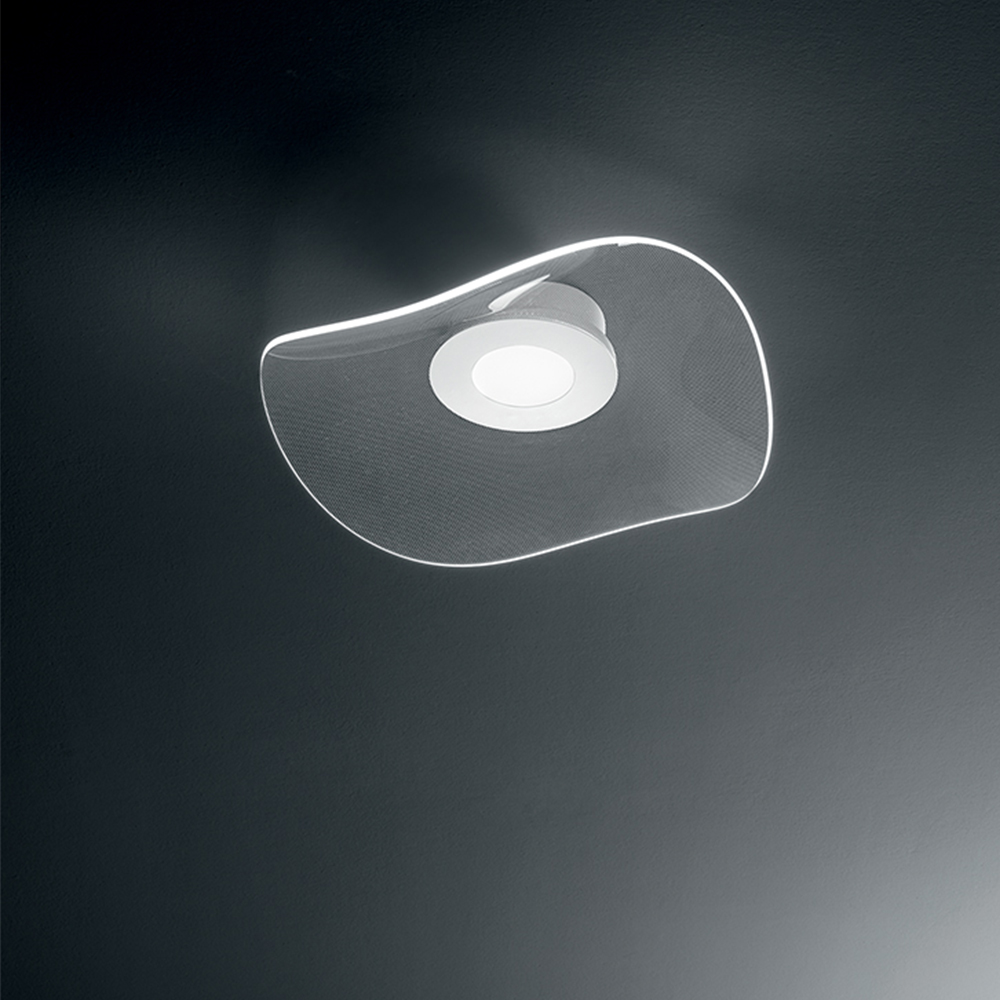 foto del prodotto plafoniera moderna medusa metallo bianco acrilico led 30w 3000k
