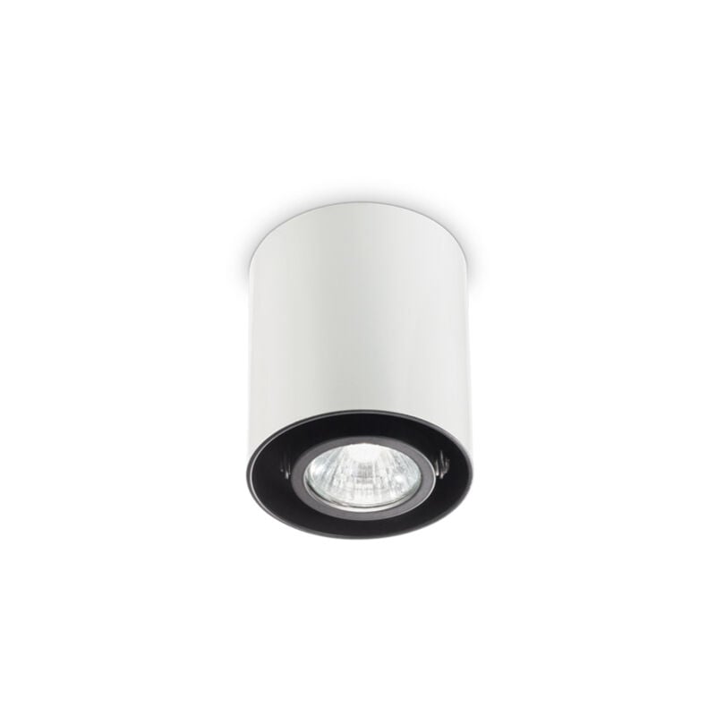 foto del prodotto plafoniera moderna mood round alluminio bianco 1 luce gu10 7w 3000k d9cm