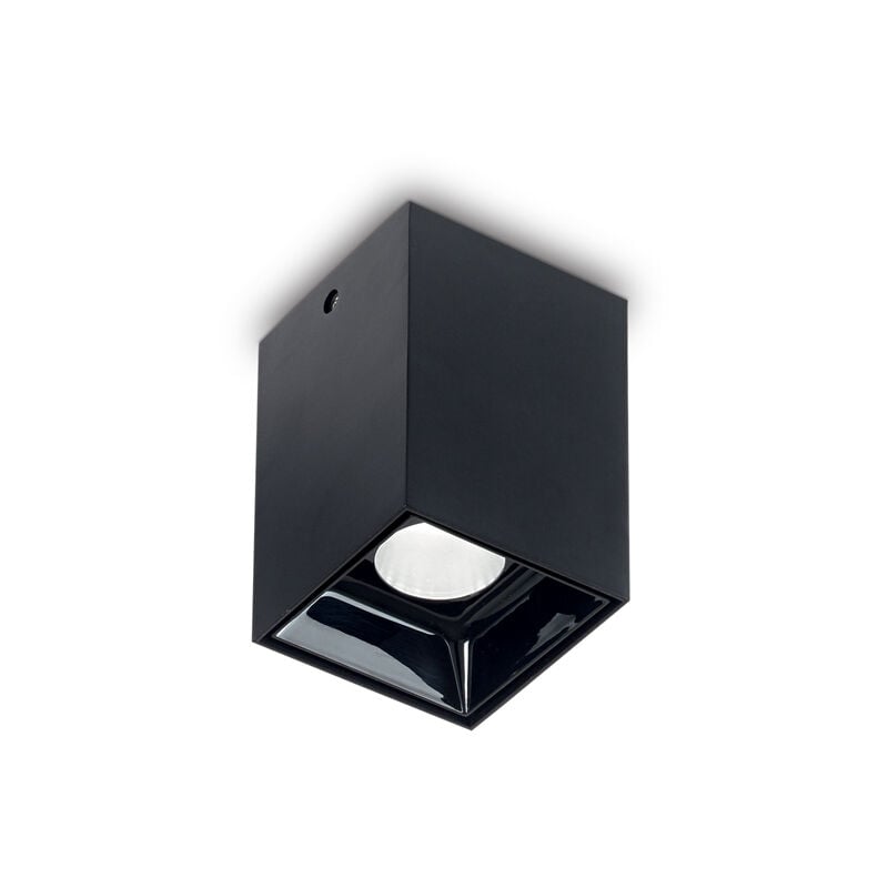 foto del prodotto plafoniera moderna nitro alluminio nero led 10w 3000k luce calda
