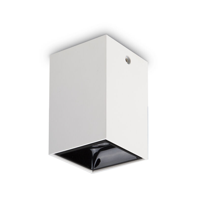 foto del prodotto plafoniera moderna nitro square alluminio bianco led 15w 3000k luce calda