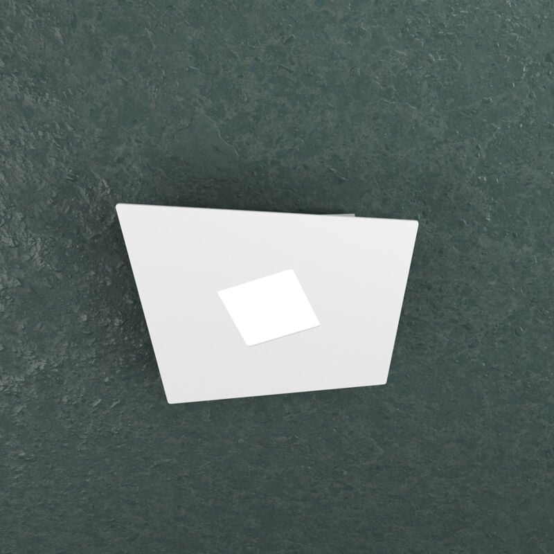 foto del prodotto plafoniera moderna note metallo bianco 1 luce gx53 24cm
