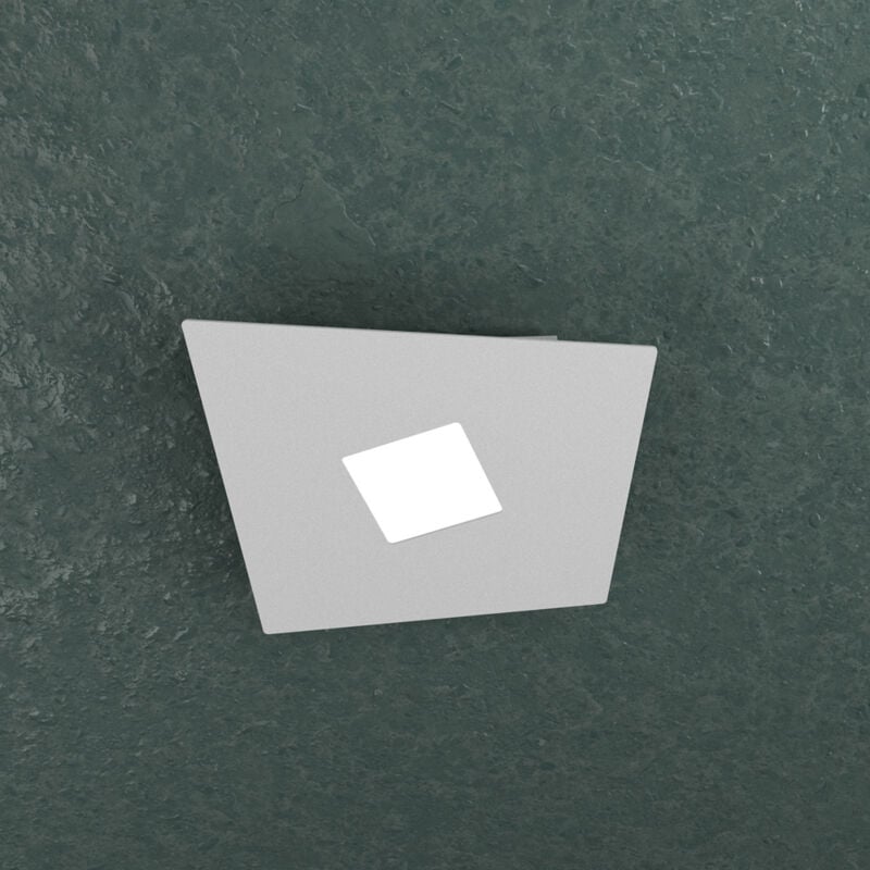 foto del prodotto plafoniera moderna note metallo grigio 1 luce gx53 24cm
