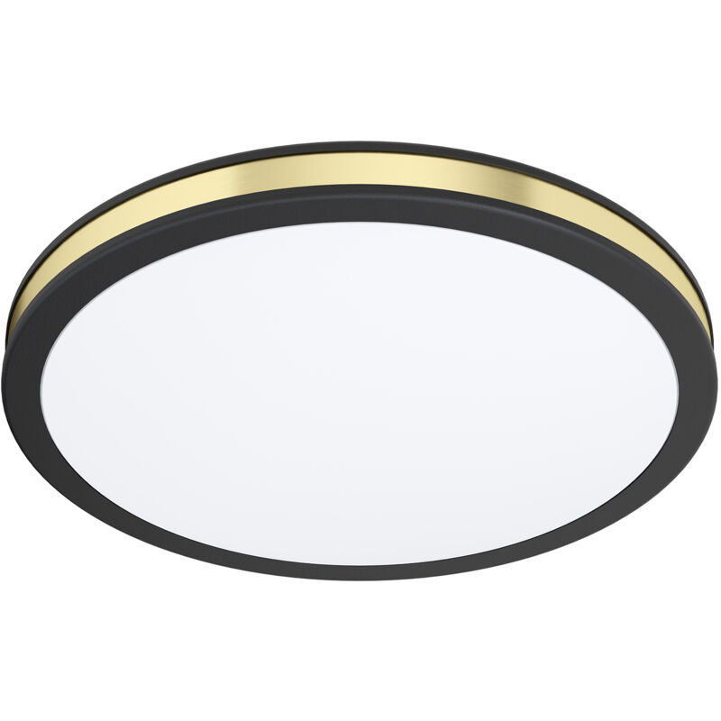 foto del prodotto plafoniera moderna pescaito acciaio nero luce led integrato 10w