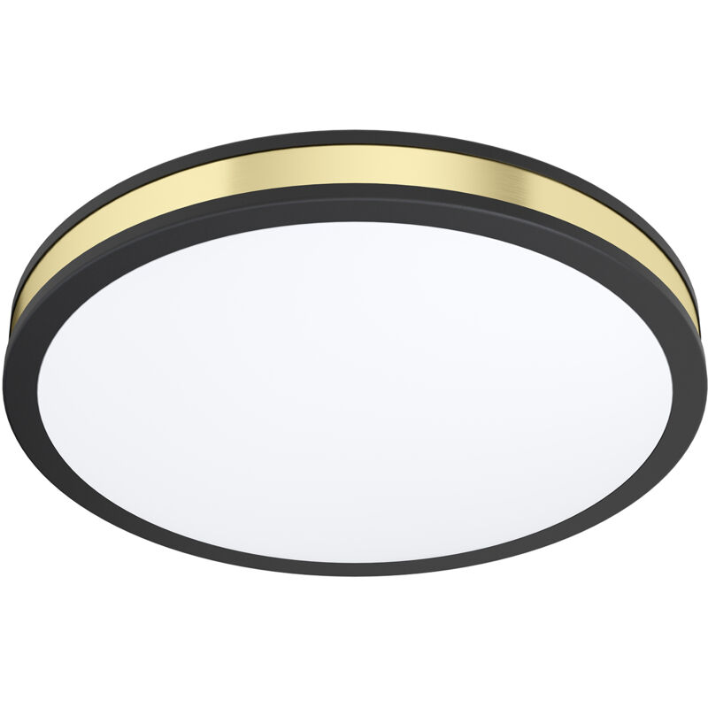 foto del prodotto plafoniera moderna pescaito acciaio nero luce led integrato 19,5w