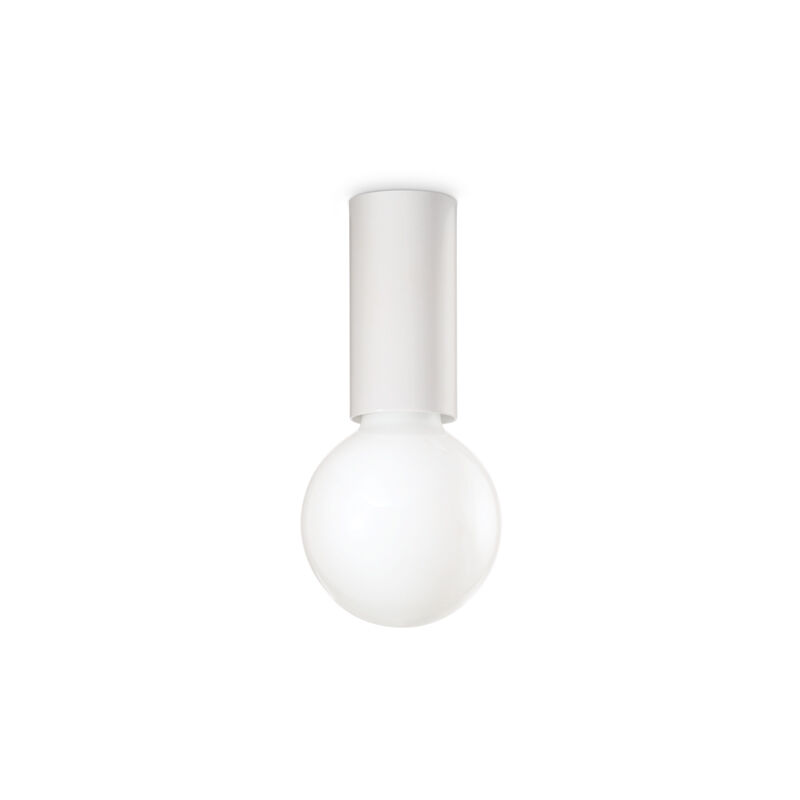 foto del prodotto plafoniera moderna petit metallo bianco 1 luce e27 8w 3000k luce calda