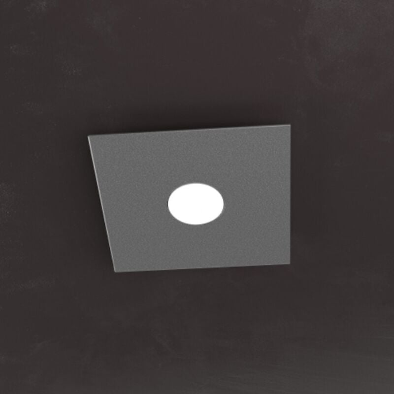 foto del prodotto plafoniera moderna plate metallo grigio antracite 1 luce gx53