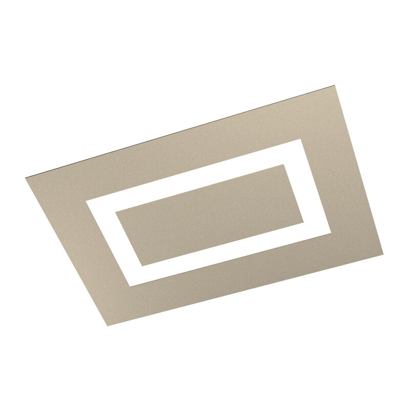 foto del prodotto plafoniera moderna rettangolare carpet metallo sabbia 4 luci 2g11 58x39cm