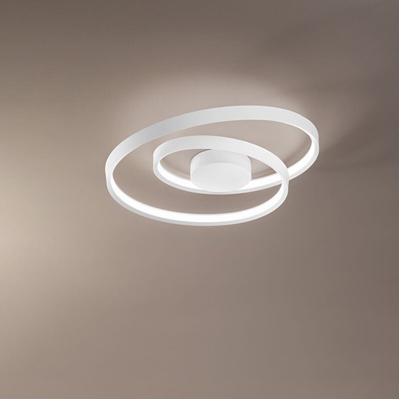 foto del prodotto plafoniera moderna ritmo metallo bianco acrilico led 55w 3000k