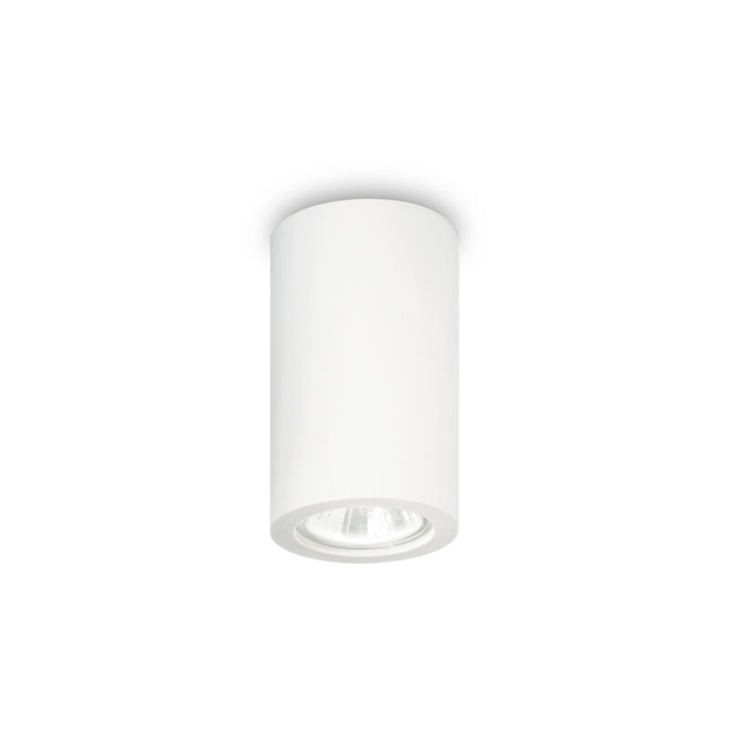 foto del prodotto plafoniera moderna round tower gesso bianco 1 luce gu10