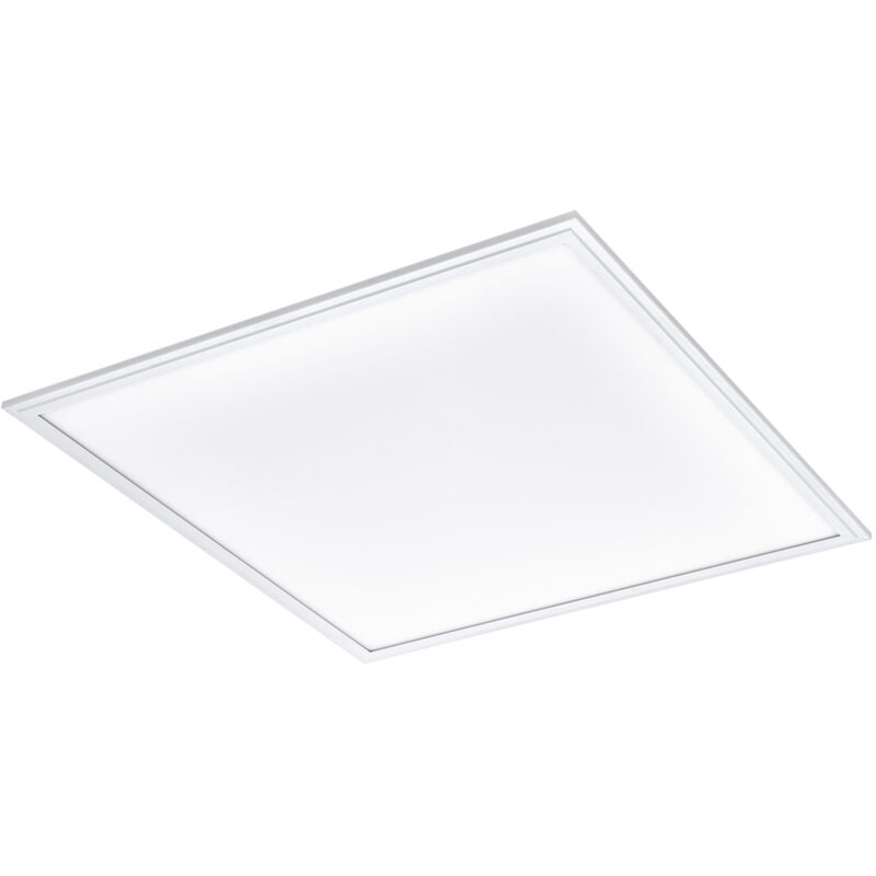 foto del prodotto plafoniera moderna salobrena z alluminio bianco luce led integrato 33w