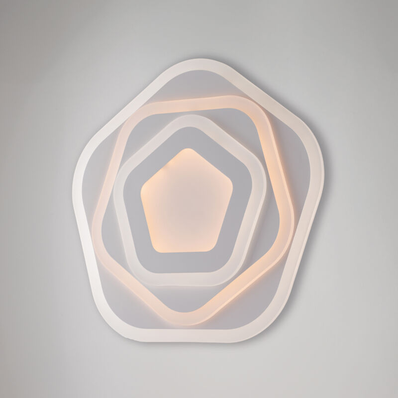 foto del prodotto plafoniera moderna sarah led integrato 3000 4500 k metallo bianco