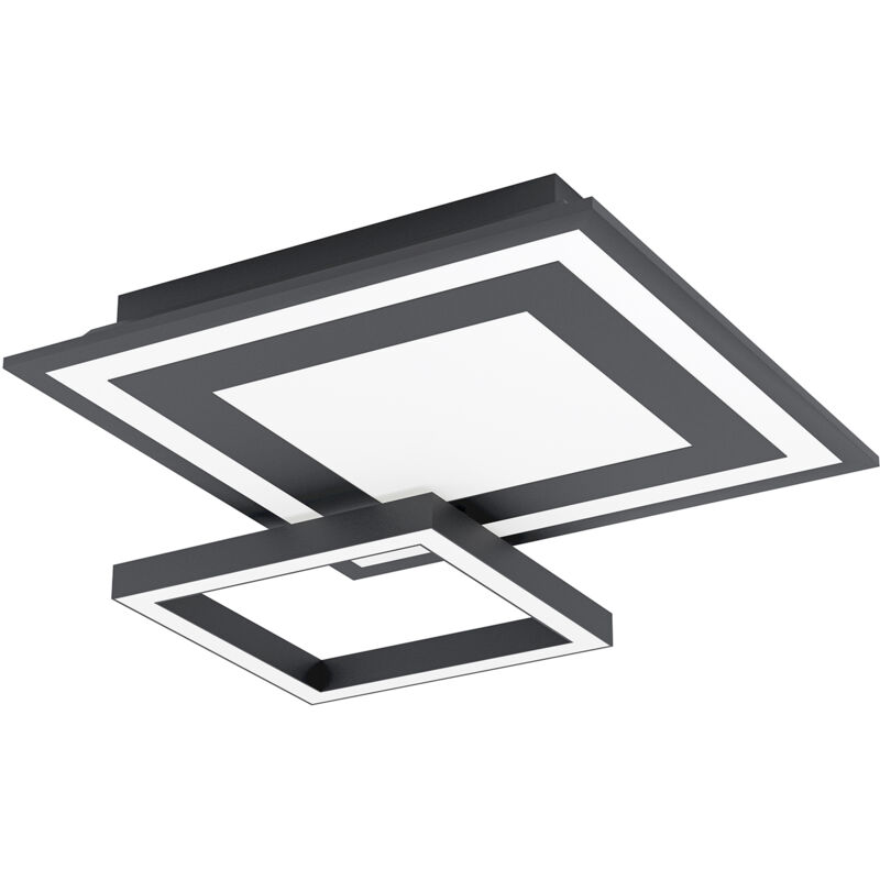 foto del prodotto plafoniera moderna savatarila z acciaio nero 4 luci led integrato 2,7w