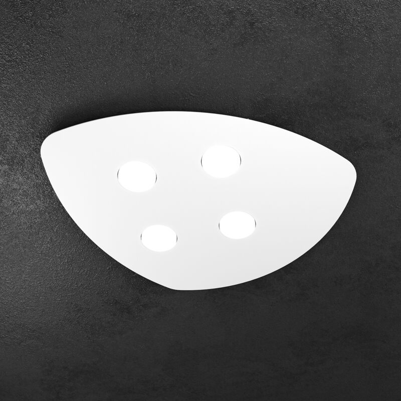 foto del prodotto plafoniera moderna shape metallo bianco 4 luci gx53