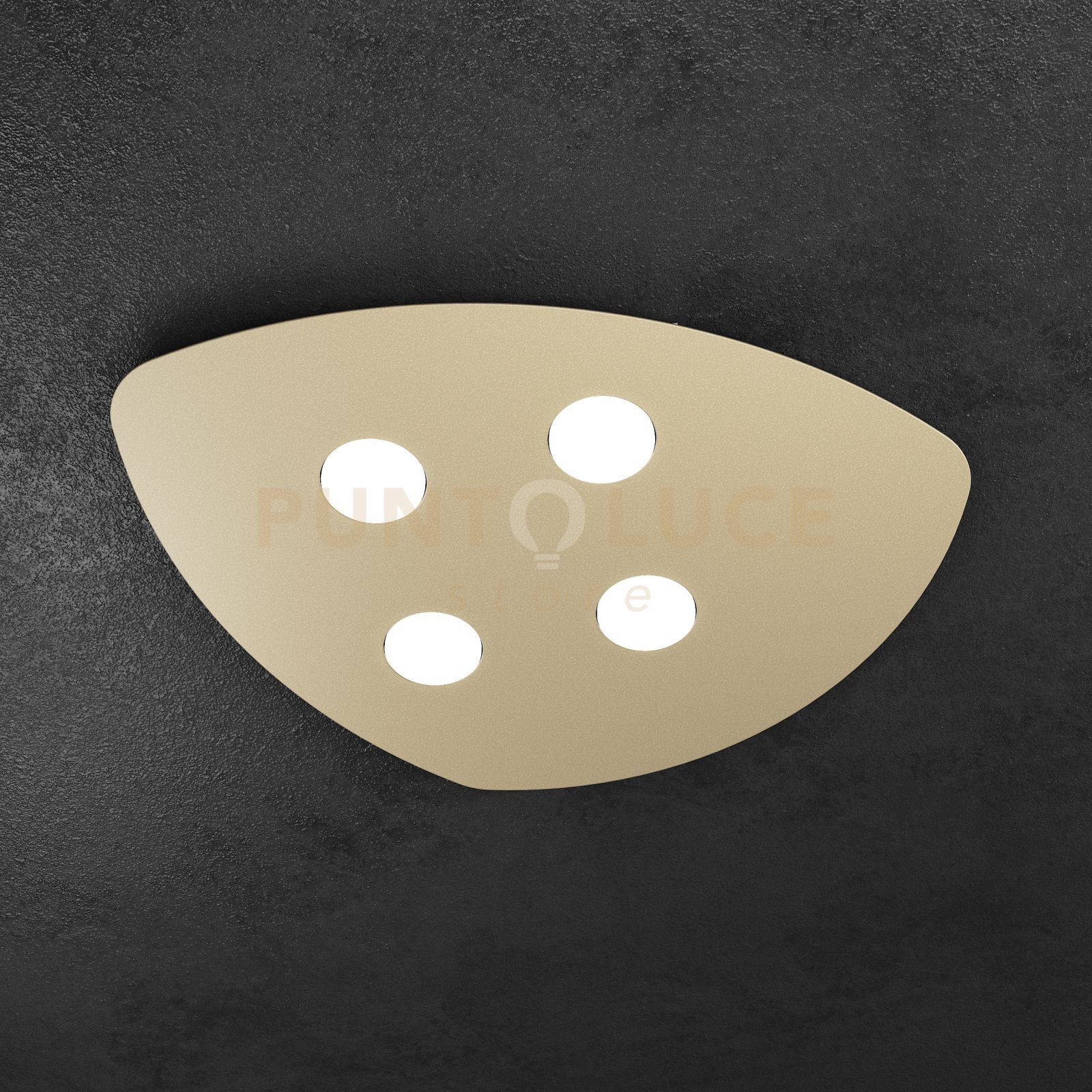 foto del prodotto plafoniera moderna shape metallo sabbia 4 luci gx53