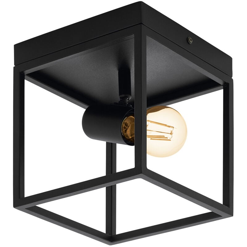 foto del prodotto plafoniera moderna silentina acciaio nero 1 luce e27