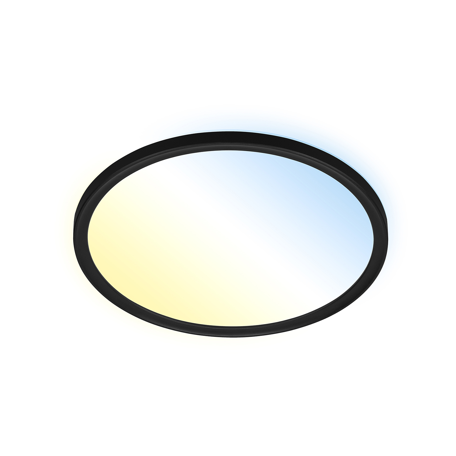 foto del prodotto plafoniera moderna slim plastica nero led integrato 18w da 2700 a 6500k