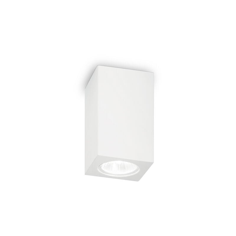 foto del prodotto plafoniera moderna square tower gesso bianco 1 luce gu10