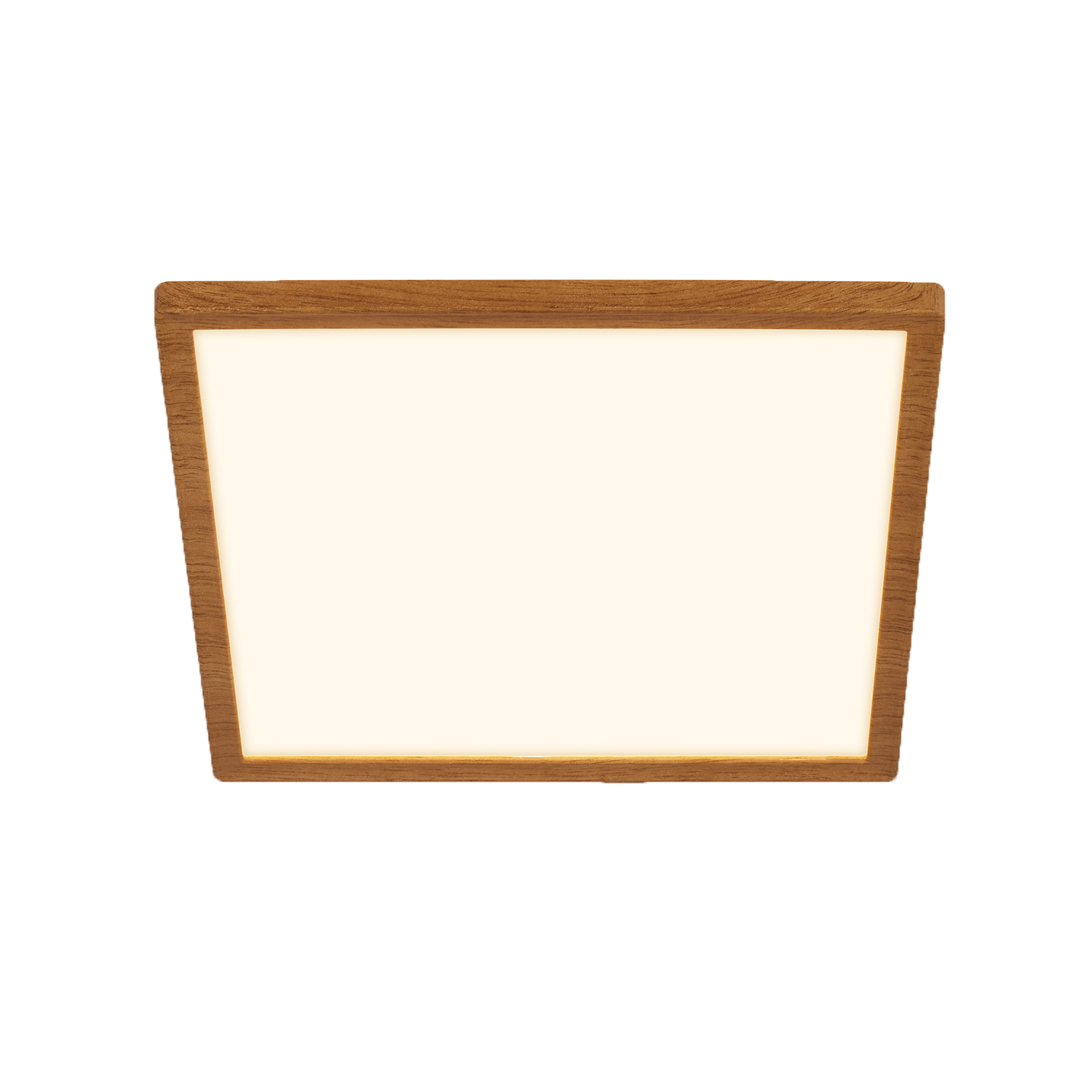 foto del prodotto plafoniera moderna tava wood plastica effetto legno led integrato 18w 3000k