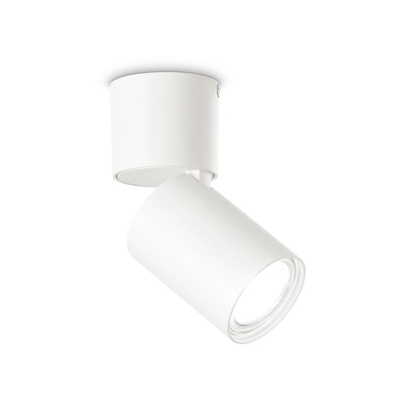 foto del prodotto plafoniera moderna toby metallo bianco 1 luce gu10 7w 3000k luce calda