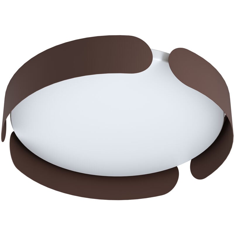 foto del prodotto plafoniera moderna valcasotto acciaio moka caff luce led integrato 20w