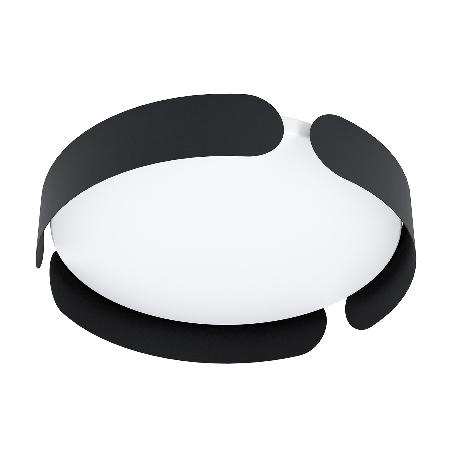 foto del prodotto plafoniera moderna valcasotto acciaio nero luce led integrato 20w