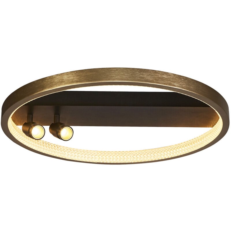 foto del prodotto plafoniera moderno adornare acciaio nero policarbonato oro led 37,8w 2700k